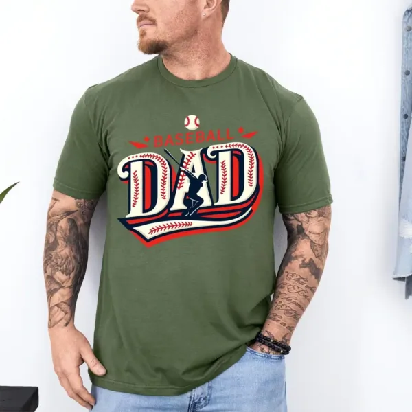 Father's Day Baseball Dad Shirt ? Sports Dad Graphic Tee for Game Lovers