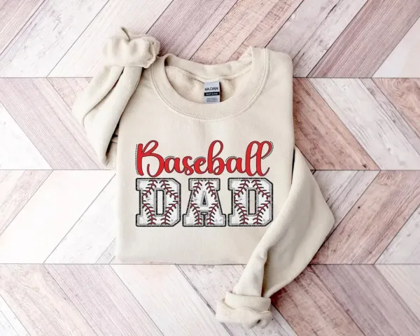 Baseball Dad Sweatshirt ? Throwing Player Graphic ? Father?s Day or Game Day Gift