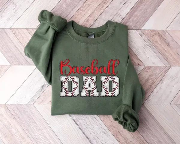 Baseball Dad Sweatshirt ? Throwing Player Graphic ? Father?s Day or Game Day Gift