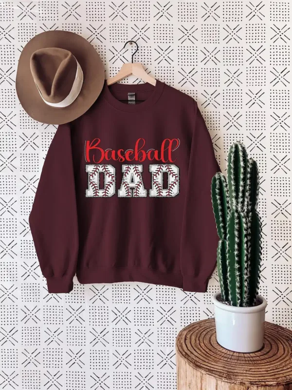 Baseball Dad Sweatshirt ? Throwing Player Graphic ? Father?s Day or Game Day Gift