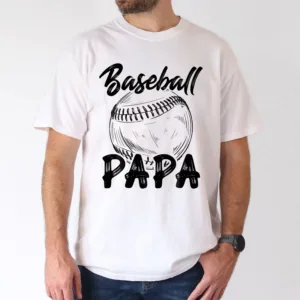 Baseball-Papa-Mens-100-Cotton-T-Shirt-Casual-Relaxed-Fit-with-Baseball-Graphic-1_gm_optimized.webp Baseball Papa T-Shirt - Casual, Relaxed Fit with Baseball Graphic, The Best Father's Day Gift
