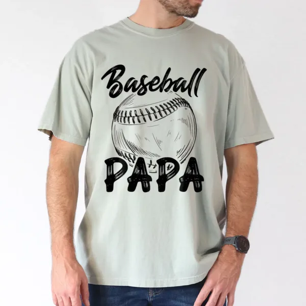 Baseball-Papa-Mens-100-Cotton-T-Shirt-Casual-Relaxed-Fit-with-Baseball-Graphic-4_gm_optimized.webp Baseball Papa T-Shirt - Casual, Relaxed Fit with Baseball Graphic, The Best Father's Day Gift