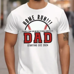 Baseball-Pregnancy-1.webp Home Run Dad Shirt ? Promoted to Dad Baseball T-Shirt ? New Dad Gift 2024