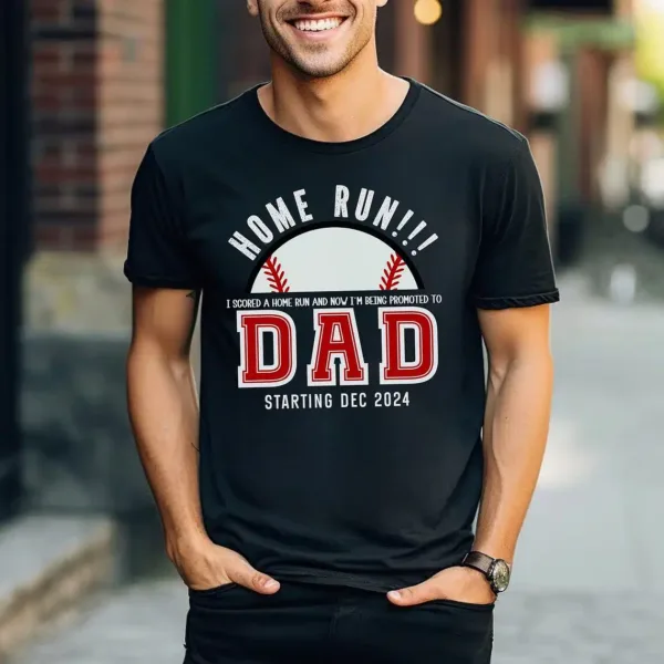 Baseball-Pregnancy-3.webp Home Run Dad Shirt ? Promoted to Dad Baseball T-Shirt ? New Dad Gift 2024