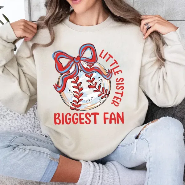 Baseball Sister, Little Sister Baseball, Baseball Game Day, Baseball Lover Sweatshirt, Little Sister Biggest Fan