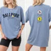 Personalize Baseball Softball Mom Shirt, Ballpark Mama Shirt Names on Back Custom Baseball Mom T-shirt