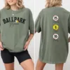 Personalize Baseball Softball Mom Shirt, Ballpark Mama Shirt Names on Back Custom Baseball Mom T-shirt