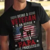 Being a Veteran is an Honor Being a Papa is Priceless Patriotic T-Shirt, Veteran Papa Shirt, Gift for Veterans, Veteran Dad Tee