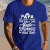 Best.-Papa.-Ever.-German-Quote-Mens-1.webp Best Papa Ever German Quote Men's T-Shirt - Casual Polyester Short Sleeve Crew Neck, Summer Top with Hat & Mustache Illustration, Machine Washable