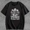 Best.-Papa.-Ever.-German-Quote-Mens-3.webp Best Papa Ever German Quote Men's T-Shirt - Casual Polyester Short Sleeve Crew Neck, Summer Top with Hat & Mustache Illustration, Machine Washable