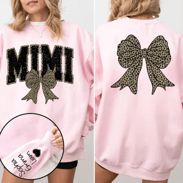Black-Mimi-Leopard-Bow-Personalized-Sweatshirt-With-Design-On-Sleeve-Gift-For-Grandma-Mom-Wife-NH96-3-1.png Black Mimi Leopard Bow - Personalized Sweatshirt With Design On Sleeve - Gift For Grandma, Mom, Wife