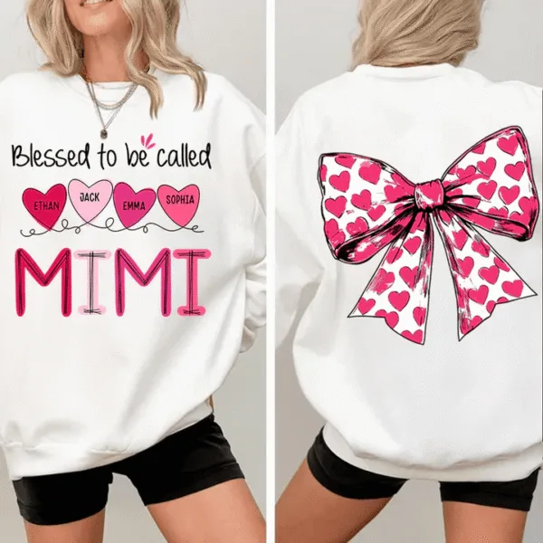 Blessed-To-Be-Called-Mimi-Heart-Bow-Personalized-Sweatshirt-With-Design-On-Sleeve-Meaningful-Gifts-For-Grandma-Mom-Wife-Custom-Sleeve-NH96-1-1.png Blessed To Be Called Mimi Heart Bow - Personalized Sweatshirt With Design - Meaningful Gifts For Grandma, Mom, Wife