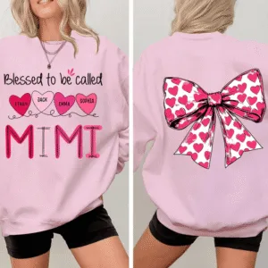 Blessed-To-Be-Called-Mimi-Heart-Bow-Personalized-Sweatshirt-With-Design-On-Sleeve-Meaningful-Gifts-For-Grandma-Mom-Wife-Custom-Sleeve-NH96-3-1.png Blessed To Be Called Mimi Heart Bow - Personalized Sweatshirt With Design - Meaningful Gifts For Grandma, Mom, Wife