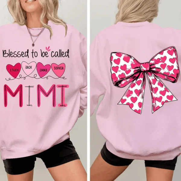 Blessed-To-Be-Called-Mimi-Heart-Bow-Personalized-Sweatshirt-With-Design-On-Sleeve-Meaningful-Gifts-For-Grandma-Mom-Wife-Custom-Sleeve-NH96-3-1.png Blessed To Be Called Mimi Heart Bow - Personalized Sweatshirt With Design - Meaningful Gifts For Grandma, Mom, Wife