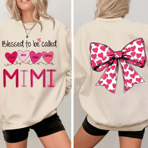 Blessed-To-Be-Called-Mimi-Heart-Bow-Personalized-Sweatshirt-With-Design-On-Sleeve-Meaningful-Gifts-For-Grandma-Mom-Wife-Custom-Sleeve-NH96-4-1.png Blessed To Be Called Mimi Heart Bow - Personalized Sweatshirt With Design - Meaningful Gifts For Grandma, Mom, Wife