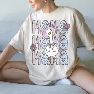 Brushstroke-Mama-Goose-Shirt-Trendy-Floral-Mama-Goose-T-Shirt-Mothers-Day-Shirt-Retro-Checkered-Mama-Tee-Silly-Goose-Lover-Gift-1-1.jpg Brushstroke Mama Goose Shirt, Trendy Floral Mama Goose T-Shirt, Retro Checkered Mama Tee T-Shirt ? The Best Mother 's Day Gift
