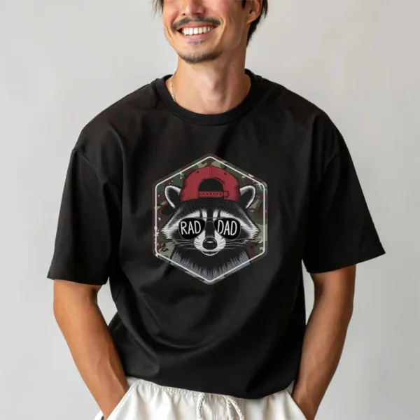 Camo-Dad-Shirt-3.jpg Camo Dad Shirt, Cool & Funny T-Shirt for Rad Dads, Perfect Father's Day Gift with Raccoon Design