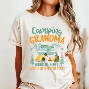 Camping-Grandma-Shirt-2.webp Camping Grandma, Camping, Camp 2025 Shirt, Family Outdoor Shirt, Grandma T-Shirt, Vacation Shirt, Summer T-Shirt