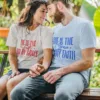 Christian-Couple-T-shirt-3.webp Christian Couple T-shirt, Matching T-shirts for Him & Her, Cozy Couples Apparel, Gift for Christian Partners, Gospel Shirt