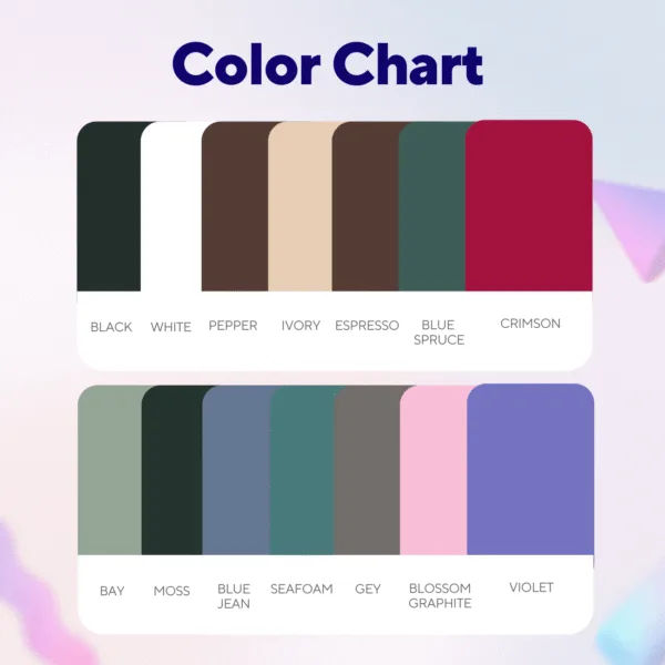 Color-Chart-2.png Personalize Est Grandma T-Shirt, Promoted To Grandma, Mothers Day Gift For Grandma, Granny Shirt, Gigi Mimi Shirt, Nana Shirt