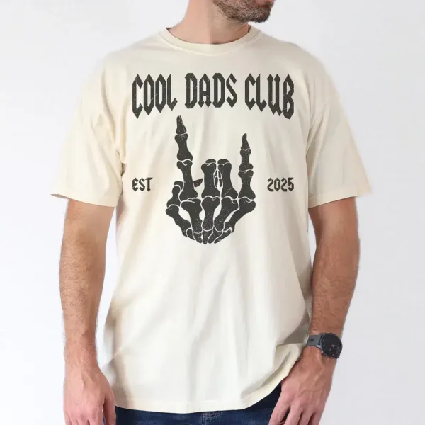 Cool Dads Club Shirt Fathers Day Gift For Dad, , Custom Dad Est Shirt, Skeleton Cool Dad T-Shirt, The Best Father's Day Gift