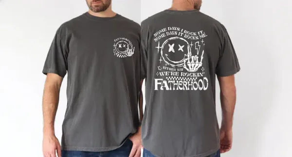 Comfort-Colors-Fatherhood-2.webp Fatherhood Some Day Rock It Some Day It Rocks Me Shirt, Rocker Dad Gifts, Fathers Day T-Shirt, The Best Father's Day Gift