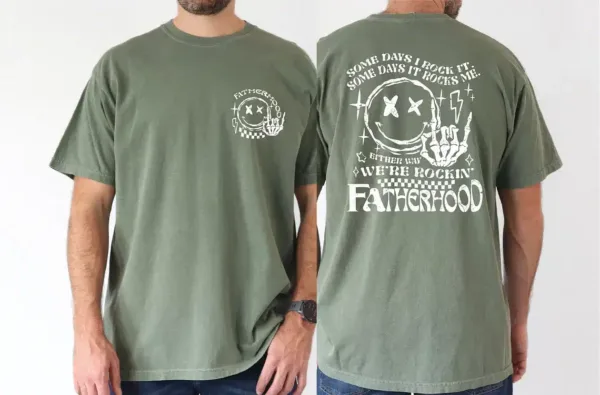 Comfort-Colors-Fatherhood-3.webp Fatherhood Some Day Rock It Some Day It Rocks Me Shirt, Rocker Dad Gifts, Fathers Day T-Shirt, The Best Father's Day Gift
