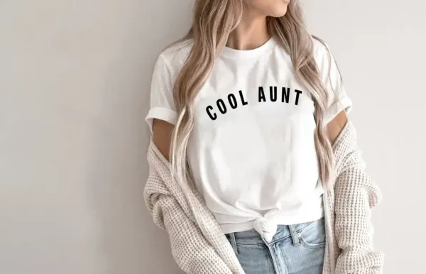 Aunt T-Shirt, Cute Auntie Shirts, New Aunt Gift, Pregnancy Announcement, Gift for Aunt, Pregnancy Reveal to Aunt Cool Aunt Club