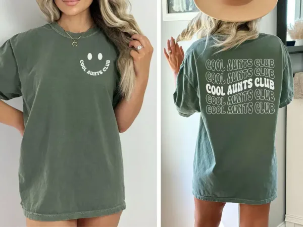 Cool-Aunts-Club-Shirt-3.webp Cool Aunt Club T-Shirt, Cute Auntie Shirts, New Aunt Gift, Pregnancy Announcement, Gift for Aunt, Pregnancy Reveal to Aunt Cool Aunt Club