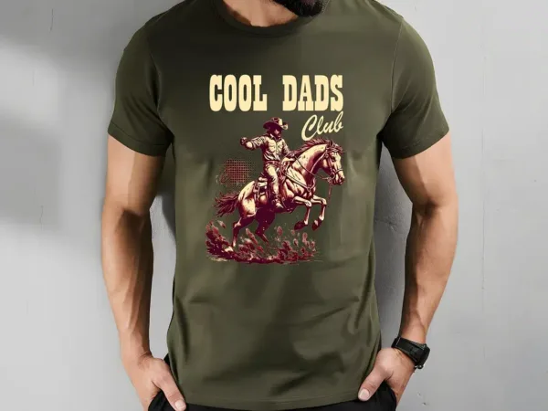 Cool Dads Club T-Shirt - Cowboy T-Shirt - The Best Father's Day Gift