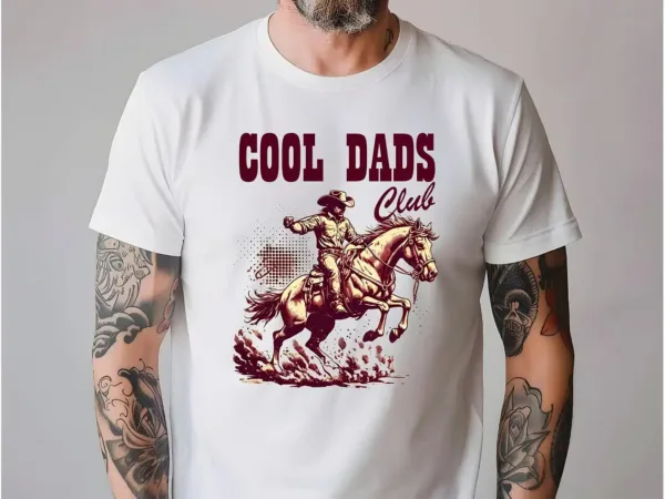 Cool Dads Club T-Shirt - Cowboy T-Shirt - The Best Father's Day Gift