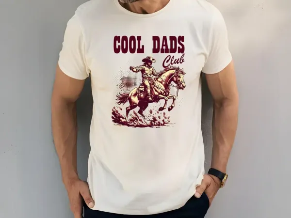 Cool Dads Club T-Shirt - Cowboy T-Shirt - The Best Father's Day Gift