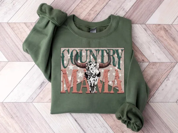 Country Mama, Floral Western Mama, Rodeo Mama Sweatshirt, The Best Idea for Mother's Day Gift