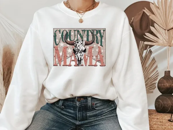 Country Mama, Floral Western Mama, Rodeo Mama Sweatshirt, The Best Idea for Mother's Day Gift