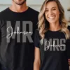 Personalized Name Couple Matching T-Shirt, Mr and Mrs T-Shirt, Father's Day T-Shirt, The Best Family Matching Gift