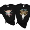 Cowboy Shirts, Couples T-Shirt, His and Hers, Matching Shirts, Couple Shirt, Matching T shirts for Couples, Wedding Gift, Engagement Shirts