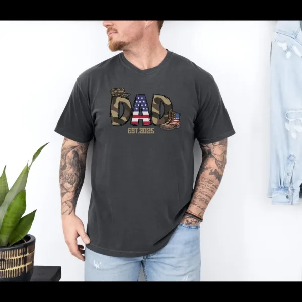 Custom Army Dad T-Shirt, 4th of July Dad Shirt, Father Day Army Dad Tee, Homecoming Gift, Military Dad Shirt, Fathers Day Gift