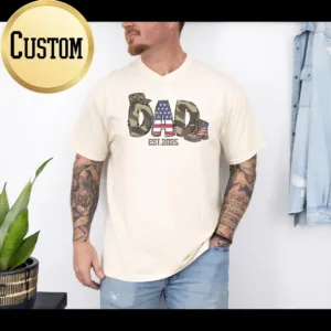 Custom-Army-Dad-Shirt-2.webp Custom Army Dad T-Shirt, 4th of July Dad Shirt, Father Day Army Dad Tee, Homecoming Gift, Military Dad Shirt, Fathers Day Gift