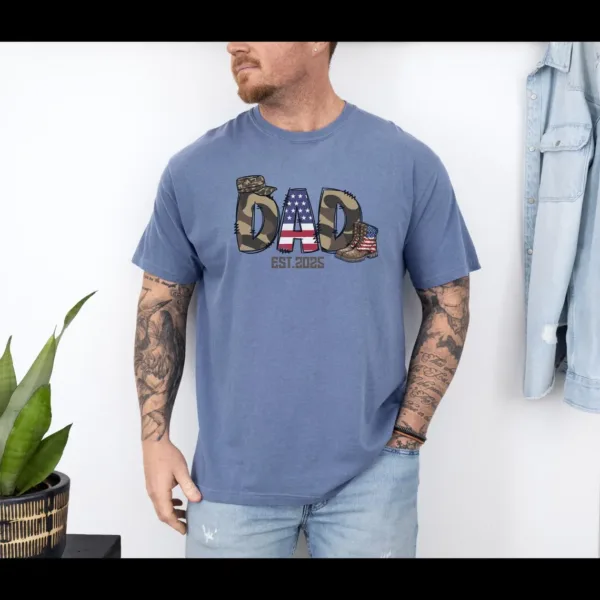 Custom Army Dad T-Shirt, 4th of July Dad Shirt, Father Day Army Dad Tee, Homecoming Gift, Military Dad Shirt, Fathers Day Gift