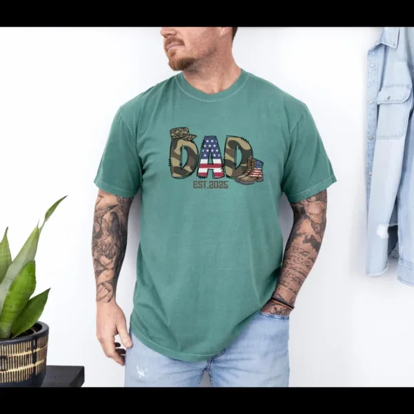 Custom Army Dad T-Shirt, 4th of July Dad Shirt, Father Day Army Dad Tee, Homecoming Gift, Military Dad Shirt, Fathers Day Gift