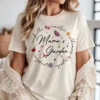 Custom Birth Month Flower Mom, Mama's Garden, Floral Mama T-Shirt, The Best Idea for Mother's Day Gift