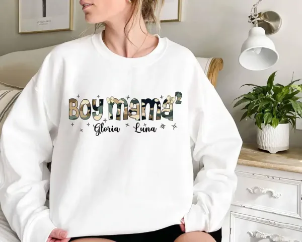 Custom-Boy-Mama-Camo-2.webp Custom Boy Mama Camo, Camo Coquette Bow Sweatshirt, Boy Mom Name Kids Crewneck, The Best Mother's Day Gift