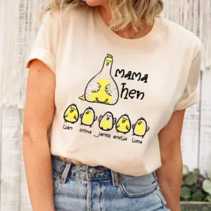 Custom-Chicken-Mom-Shirt-With-Kids-Names-Mama-Hen-Personalized-Mom-Shirt-Mothers-Day-Shirt-Custom-Kids-Names-Mom-Shirt-Gift-For-Mom-1.jpg Custom Chicken Mom T-Shirt With Kids Names, Mama Hen Personalized Mom, Mother's Day Shirt, Custom Kid's Names Mom Shirt, Gift For Mom