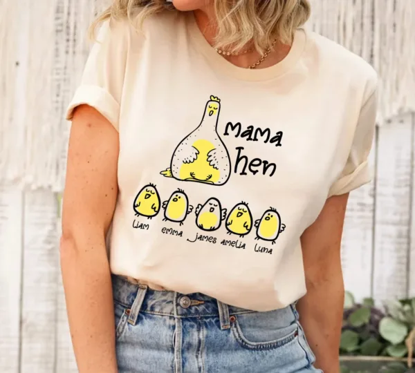 Custom-Chicken-Mom-Shirt-With-Kids-Names-Mama-Hen-Personalized-Mom-Shirt-Mothers-Day-Shirt-Custom-Kids-Names-Mom-Shirt-Gift-For-Mom-1.jpg Custom Chicken Mom T-Shirt With Kids Names, Mama Hen Personalized Mom, Mother's Day Shirt, Custom Kid's Names Mom Shirt, Gift For Mom