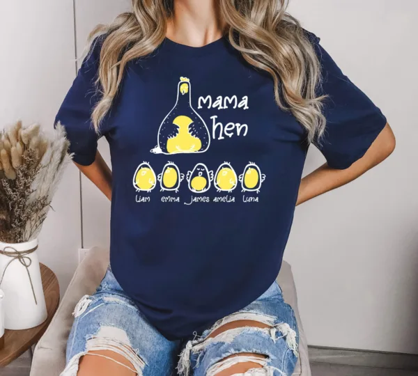 Custom-Chicken-Mom-Shirt-With-Kids-Names-Mama-Hen-Personalized-Mom-Shirt-Mothers-Day-Shirt-Custom-Kids-Names-Mom-Shirt-Gift-For-Mom-2.jpg Custom Chicken Mom T-Shirt With Kids Names, Mama Hen Personalized Mom, Mother's Day Shirt, Custom Kid's Names Mom Shirt, Gift For Mom