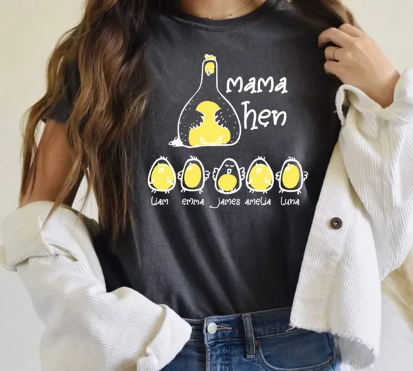 Custom-Chicken-Mom-Shirt-With-Kids-Names-Mama-Hen-Personalized-Mom-Shirt-Mothers-Day-Shirt-Custom-Kids-Names-Mom-Shirt-Gift-For-Mom-3.jpg Custom Chicken Mom T-Shirt With Kids Names, Mama Hen Personalized Mom, Mother's Day Shirt, Custom Kid's Names Mom Shirt, Gift For Mom