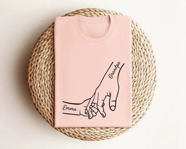 Custom-Grandpa-and-Kids-Hands-With-Names-Shirt-3.webp Custom Grandpa and Kids Hand With Names T-Shirt, Funny Granddad Shirt, Gift for Grandpa, Father's Day Gift, Grandpa Gift, Grandfather to Be Gift