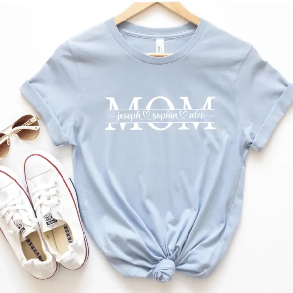Custom Mama Shirt, Mom Shirt with Names, Personalized Mama T-shirt, Custom Mama Shirt, Mother's Day Shirt