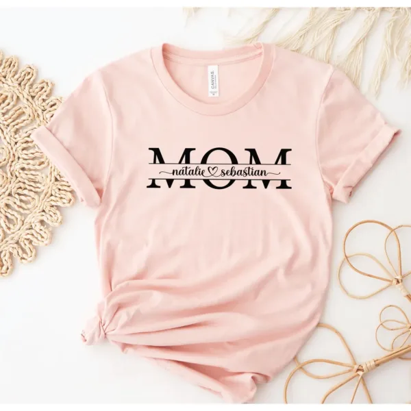Custom Mama Shirt, Mom Shirt with Names, Personalized Mama T-shirt, Custom Mama Shirt, Mother's Day Shirt
