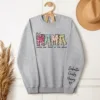 Custom Mama Shirt, Heart on Sleeve, Personalized Gift for Mom